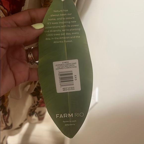 FARM Rio Red and Pink Sundress Sweetheart Neckline Wedding Guest - Picture 3 of 3